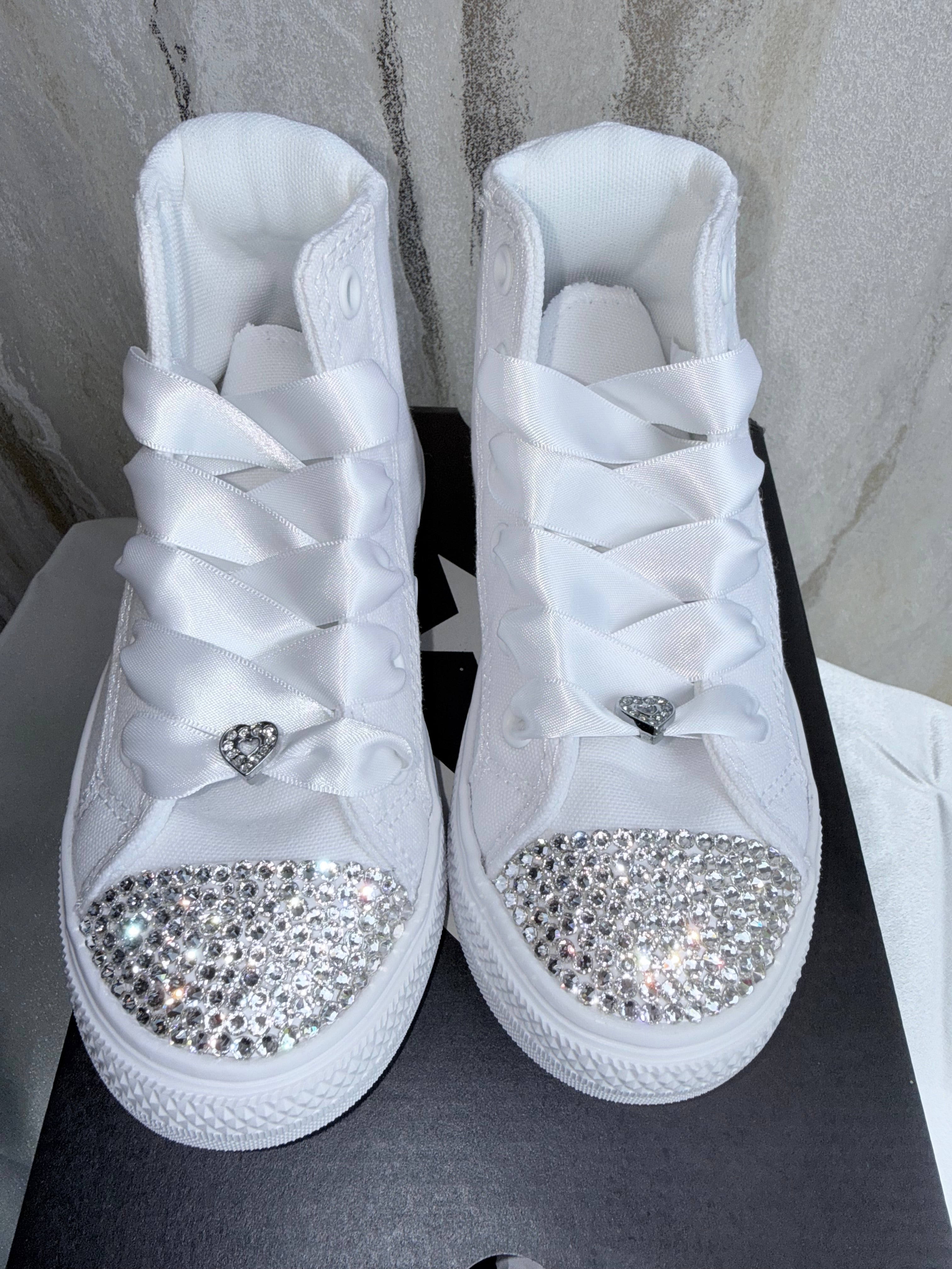 Children’s crystallised converse Hi Tops